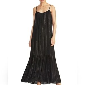 Black & gold maxi dress